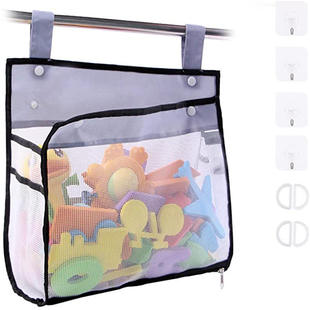 Children's bathroom bath toys storage mesh bag, water play
