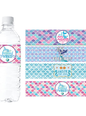 Mermaid Ocean Mermaid Decorative Waterproof Bottle Sticker