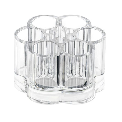 Mini lipstick holder 6-hole plum blossom shaped plastic tra