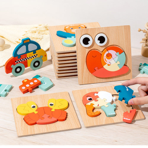 New Kindergarten Early Education Puzzle Toy Wooden Building