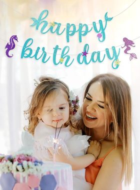 Happy Birthday lettering, happy birthday, banner raising, d