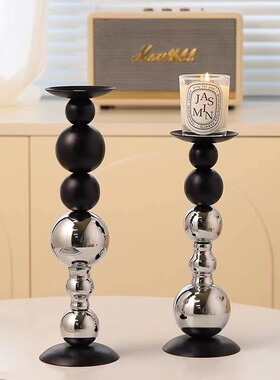 North metal black candle holder ornament candle pedestal li