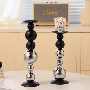 North metal black candle holder ornament candle pedestal li