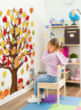 Thanksgiving decoration props, autumn leaves, glue dots, wa