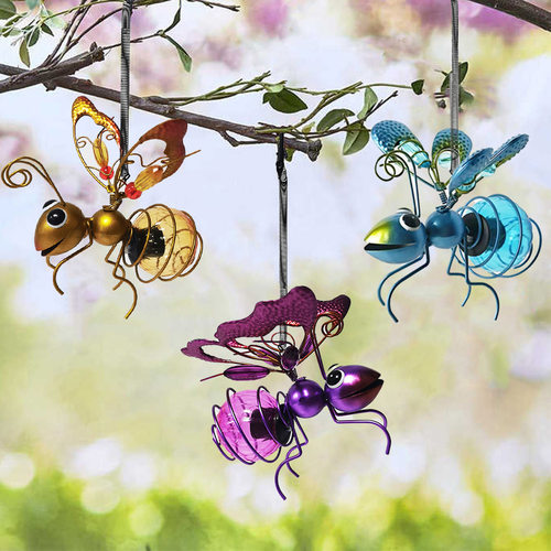 Solar powered courtyard light simulation insect outdoor wat
