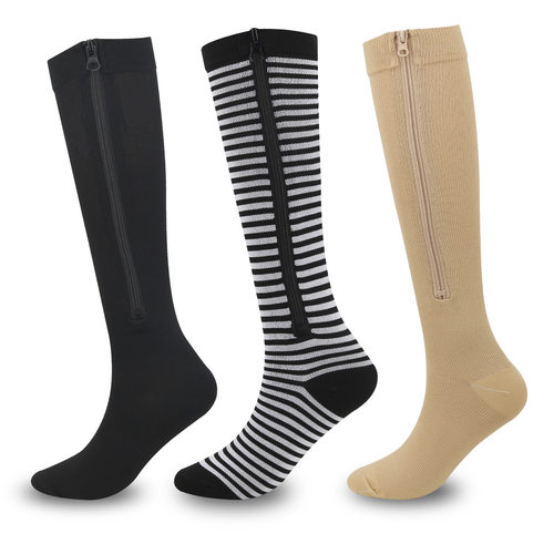 Sports cycling pressure socks, toe compression zipper socks
