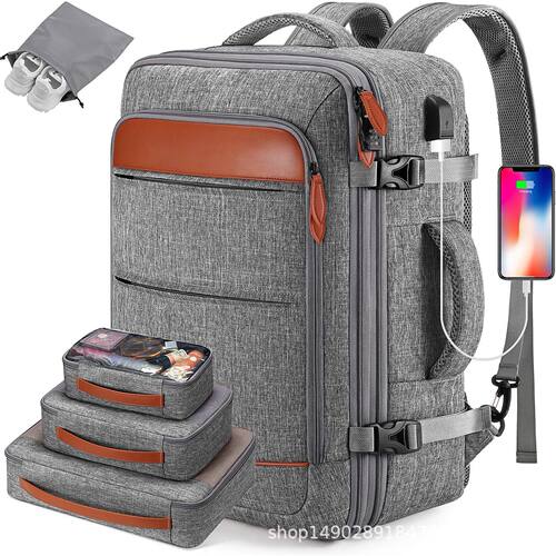 Large capacity backpack for men's business travel luggage b