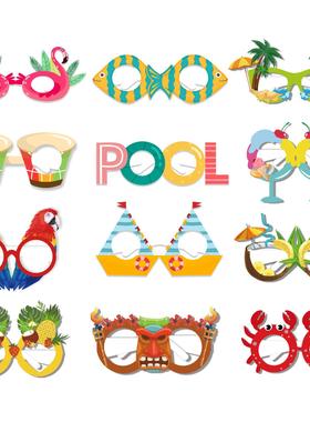 Children's Birthday Party Dress up Props 3D Glasses Summer