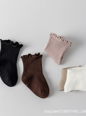 Baby socks, spring and summer cotton socks, girls' ear fung