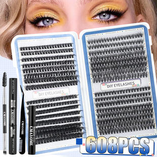 DIY single cluster hair 608 clusters large capacity eyelash