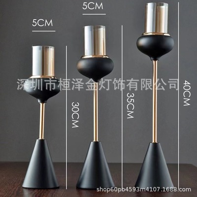 Luxury Crystal Candlestick Nordic Iron Gold Wedding Decorat