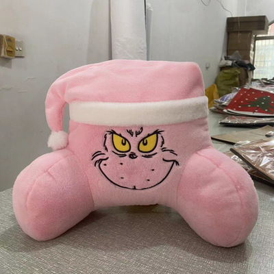 New Christmas Grinch Pillow Plush Green Hair Monster Pillow