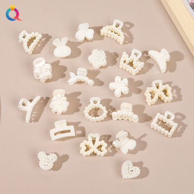 Pearl hair clip, small grasping clip, bangs edge clip, hair