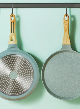 Korean style non stick pan, flat bottomed pan, halberd pan,