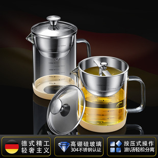 304 stainless steel filter pot, thickened high borosilicate