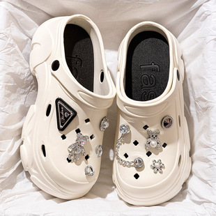 EVA hole shoes for women with thick soles for height increa