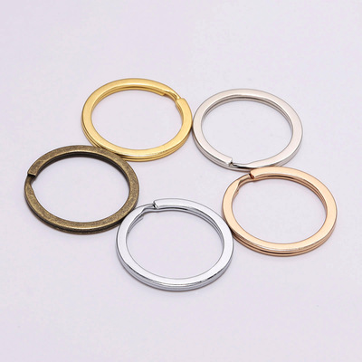 DIY flat ring aperture accessories electroplated keychain 2