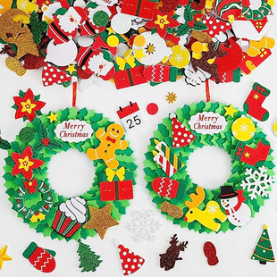 Christmas foam wreath handicraft set decoration self-adhesi