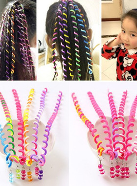 Children's hair braid headdress ribbons Little girl's curli