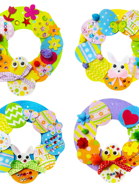 Easter wreath logo decoration Easter craft kit Easter egg r