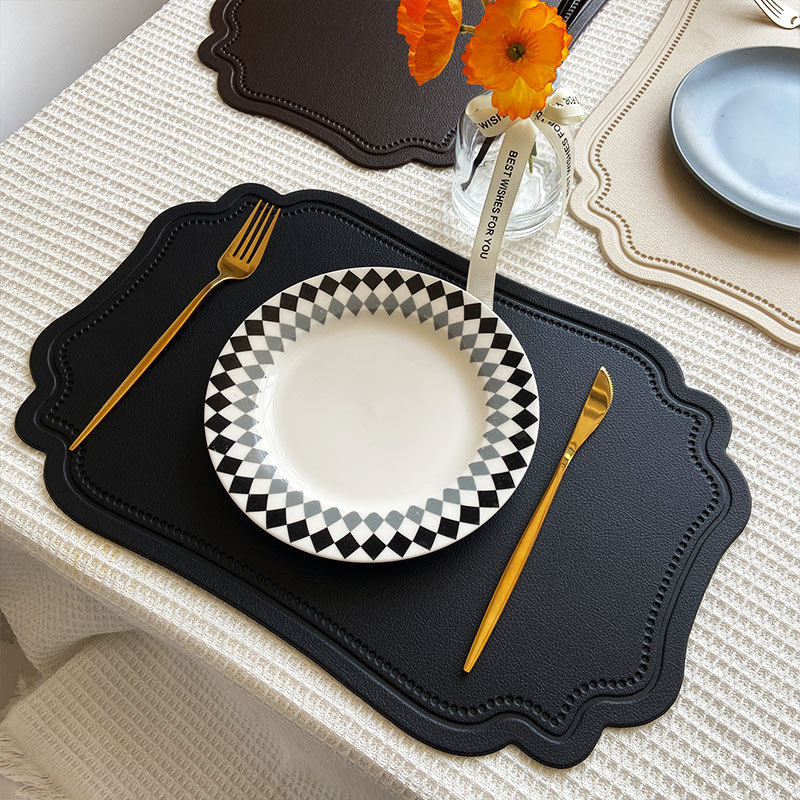 Imitation leather dining mat, wind table mat, Nordic insula