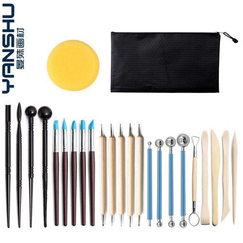 25 piece set of ceramic tools, soft ceramic stone carving k