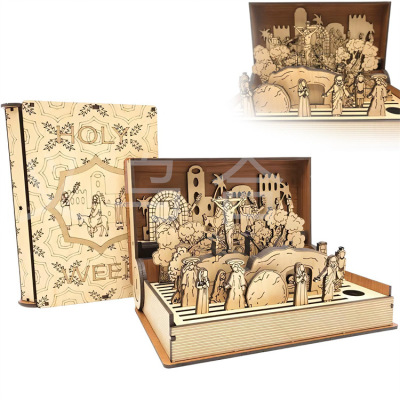 Family Easter Holy Week Gift, Easter Resurrection Scene Deco