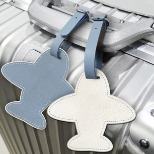 Same recognizable airplane luggage tag, outdoor travel PU l