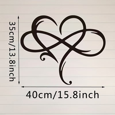 Infinite heart-shaped wall decoration, unique infinite hear