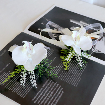 Wedding groom chest flower groomsman lapel flower Korean we