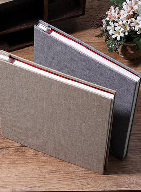 Linen self-adhesive film DIY photo album, adhesive photo al