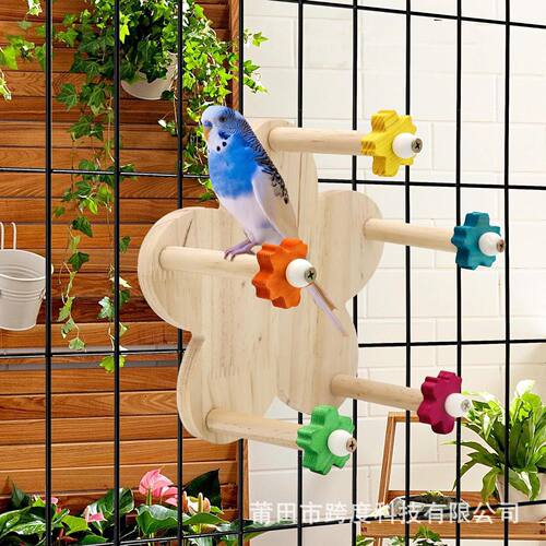 Bird Rotating Perch Toy with Bearing, Rotating Ferris Wheel