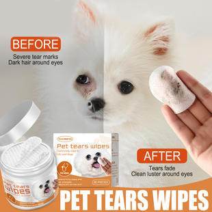 Yegbong pet wipes for dogs and cats to remove tear stains,