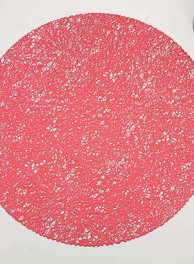 40 circular hollow out mixed color PVC hot stamping placema