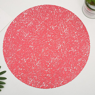 40 circular hollow out mixed color PVC hot stamping placema