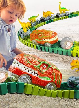 Source Dinosaur Rail Train Splicing DIY Roller Coaster Puzz