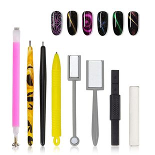 Nail Tools Nail Cat Eye Flower Magnet Pen Strong Magnetic D