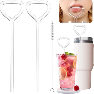 Flute straw anti wrinkle lip glass straw shaped glass straw