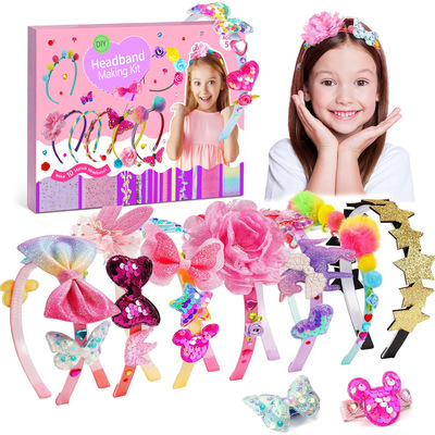 Children's DIY headband set, girls' handmade hair clip desi