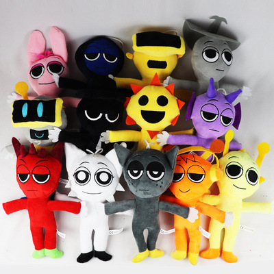 New product Sprunki Plush standing pedestrian rhythm box pl