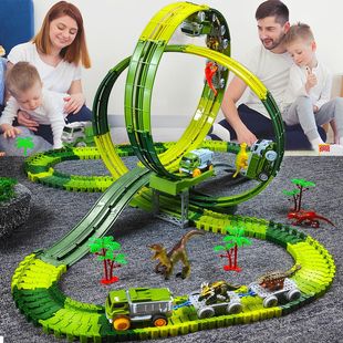 coaster toy assembly Dinosaur roller children track