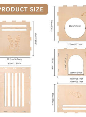 Internet celebrity pet nest detachable wooden rabbit castle