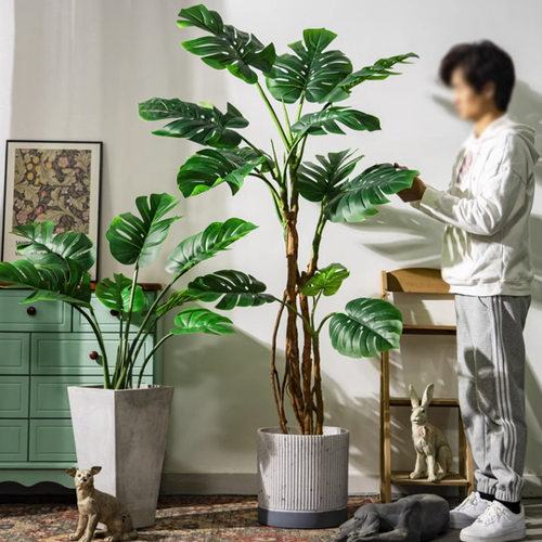 Large scale turtle backed bamboo, simulated plant, fake tre