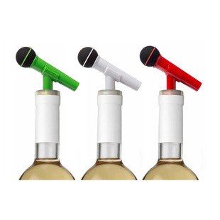Personalized microphone design, silicone wine bottle stoppe