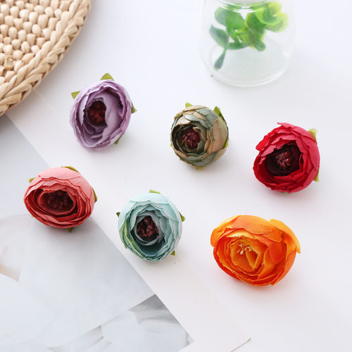 4.5cm diameter simulation small tea bud rose head DIY handm