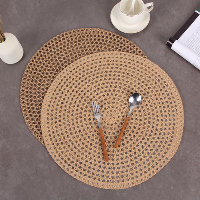 Nordic circular jute insulation mat, anti scalding and anti
