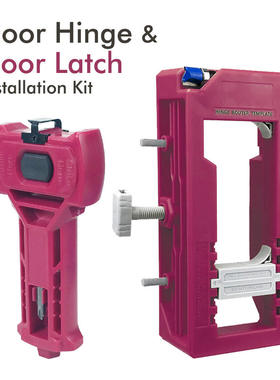 Door hinge and latch installation kit, door hinge mortise t