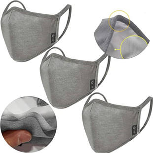 Top selling cotton mask with multi-layer clip WITHMOONS reu