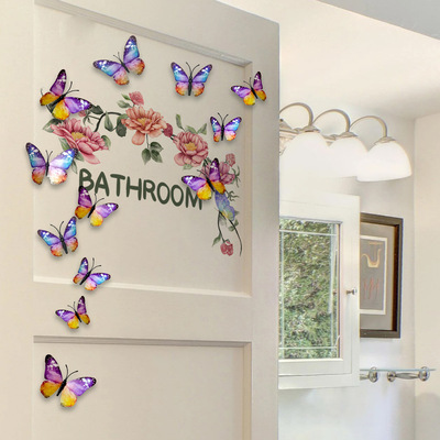 Flowervinebutterflybathroo