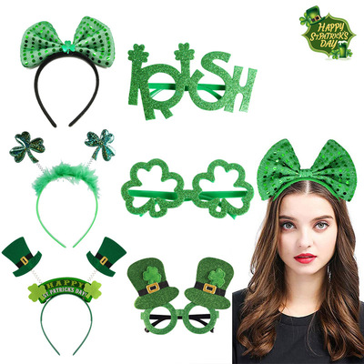 Irish Bow Bright Opening Hoop St Patrick's Day Green Hat H